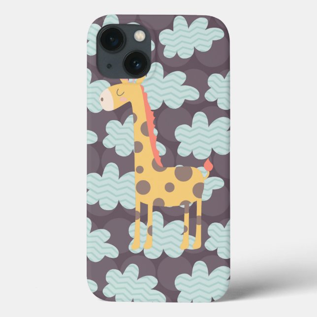 Coques Case-Mate iPhone Giraffe et nuages (Verso)