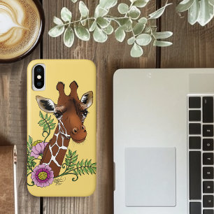 Case-Mate iPhone Case Giraffe Fleurs de Portrait Jaunes