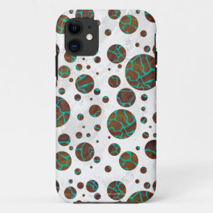 Coque Case-Mate iPhone Giraffe Impression Brown et Turquoise