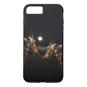 Coque iPhone 7 Plus Giraffe Love In the Moonlight