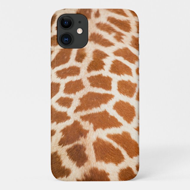 Coques Case-Mate iPhone Giraffe Motif Brown de texture de peau (Dos)