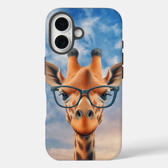 Coques Case-Mate iPhone Giraffe portant des lunettes (Verso)
