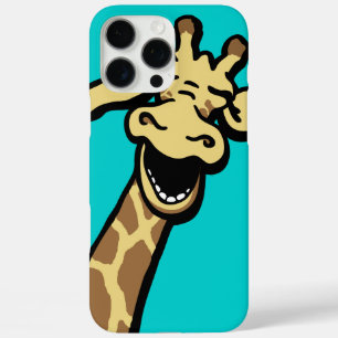 Coques iPhone 16 Pro Max Giraffe riant graphique aqua turquoise iPhone 6 co