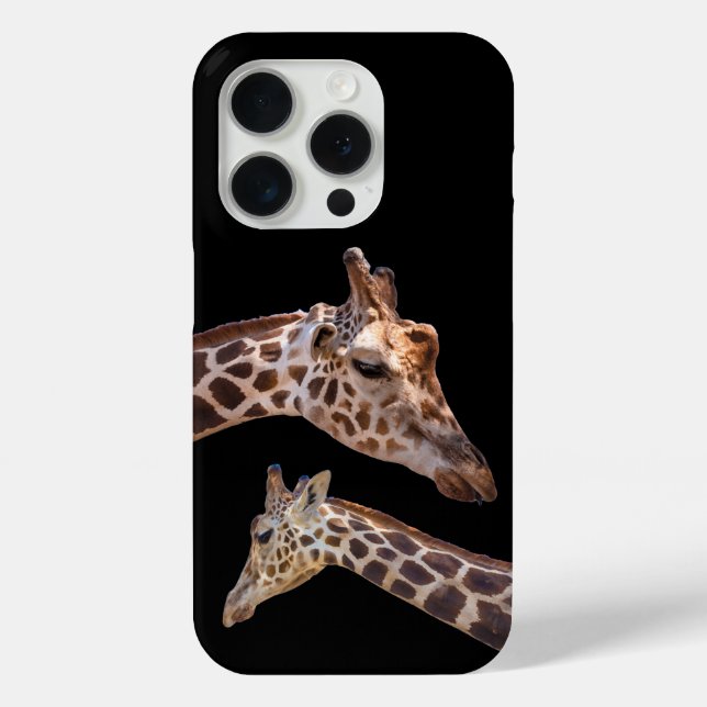 Coques Case-Mate iPhone Giraffe Wildlife Safari Black (Verso)