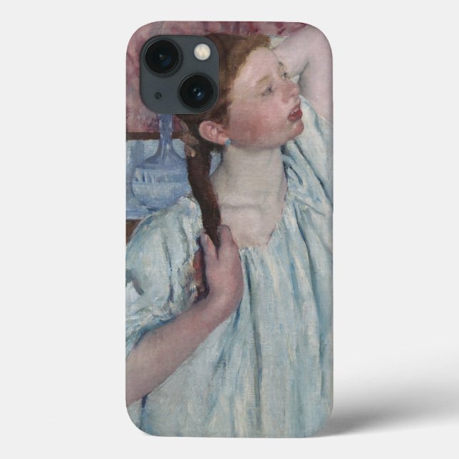 Coques Case-Mate iPhone Girl Arranging Her Hair, 1886 (oil on canvas) (Verso)