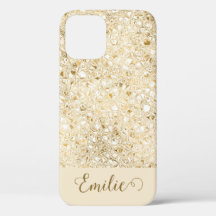 Girl Glam Gold Parties scintillant Monogramme Nom
