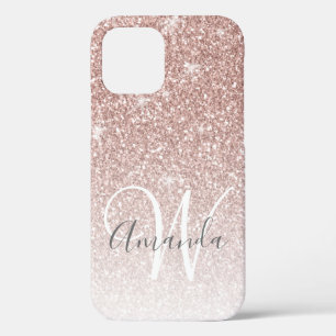 Case-Mate iPhone Case Girl Rose Rose Gold Parties scintillant Monogramme