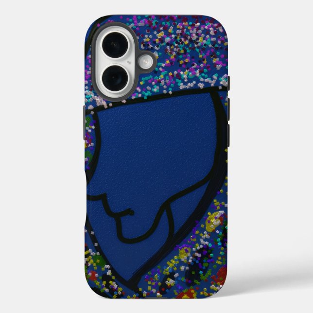 Coques Case-Mate iPhone Girl Spotted Glitter Print Hair  (Verso)
