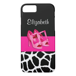 Coques Pour iPhone Girly Giraffe Imprimer Jolie Chaussures Roses Avec