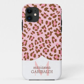 Etui iPhone Case-Mate Girly rose moderne d'empreinte de léopard de Choco