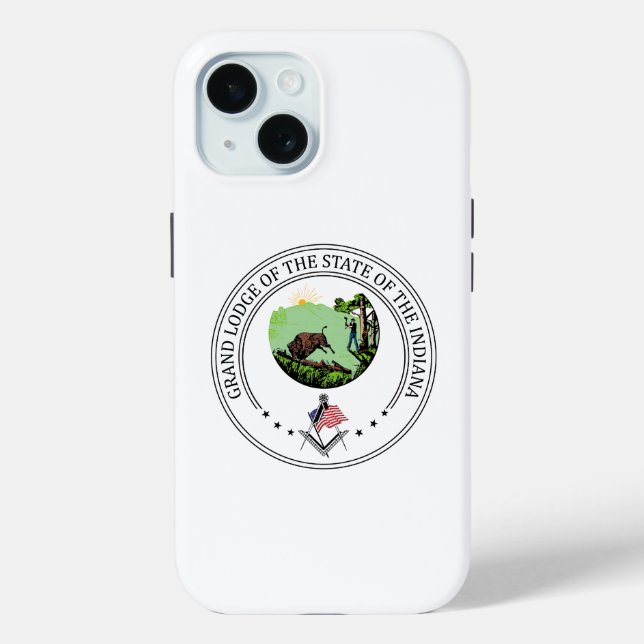 Coques Case-Mate iPhone Gîte de franc-maçonnerie de l'état de l'Indiana (Verso)