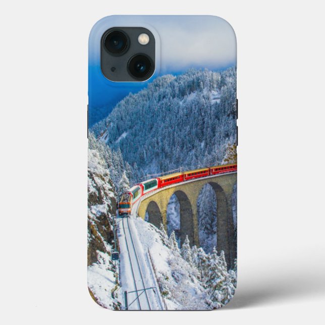 Coques Case-Mate iPhone Glace et neige | Express Bernina, Suisse (Verso)