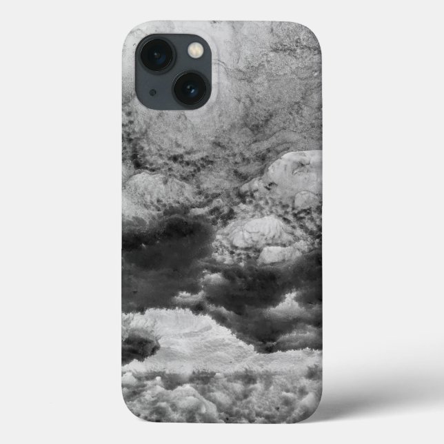 Coques Case-Mate iPhone Glace Noire Et Blanche Abstrait (Verso)