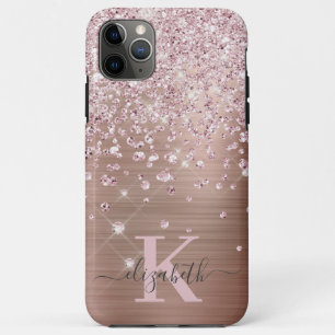 Case-Mate iPhone Case Glam Bling Rose Gold Diamond Confetti Monogramme