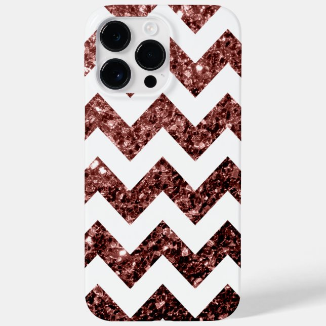 Coques Case-Mate iPhone Glam Brown Red Parties scintillant scintille blanc (Verso)