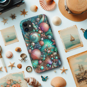Case-Mate iPhone Case Glam Coquillage Splendeur Menthe Corail 