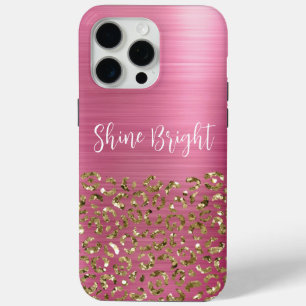 Coque Case-Mate iPhone Glam Girly Pink Gold Leopard