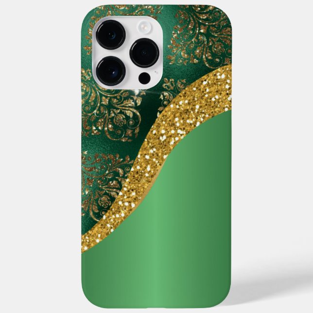 Coques Case-Mate iPhone Glam Gold Parties scintillant Vert métal (Verso)