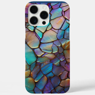 Coque iPhone 16 Pro Max Glam Iridescente Opal Gemstone Tissu