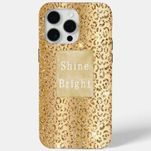 Coque Case-Mate iPhone Glam Jaune Parties scintillant d'or Leopard