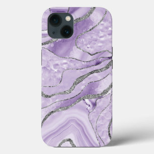 Case-Mate iPhone Case Glam Parties scintillant en argent de l'agate de l