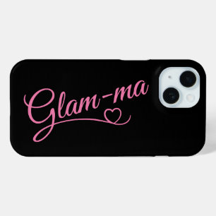 Coque Case-Mate iPhone Glamma rose sur noir