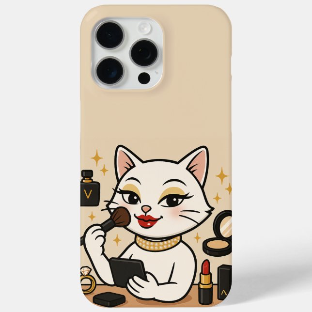Coques Case-Mate iPhone Glamor Kitty : Vie de boule dans le maquillage com (Verso)