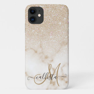 Case-Mate iPhone Case Glamorous Gold White Glitter ombre