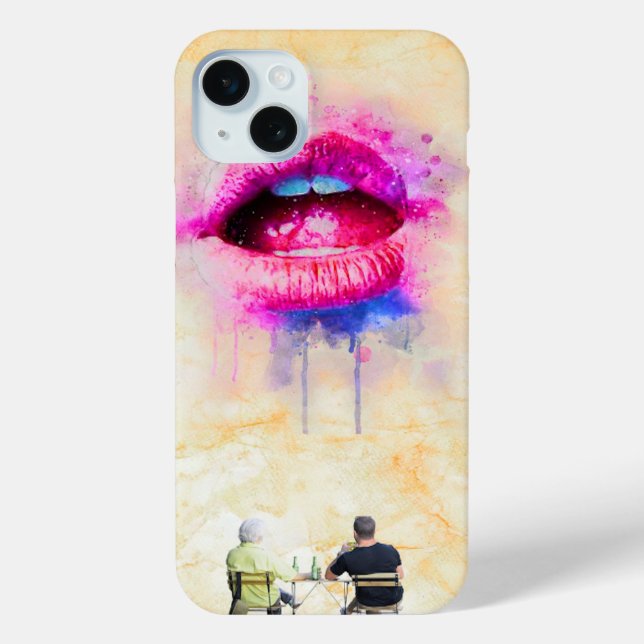Coques Case-Mate iPhone  Glamorous Pink Lip Illustration (Verso)