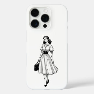 Coque iPhone 16 Pro Glamour de la mode des années 1950