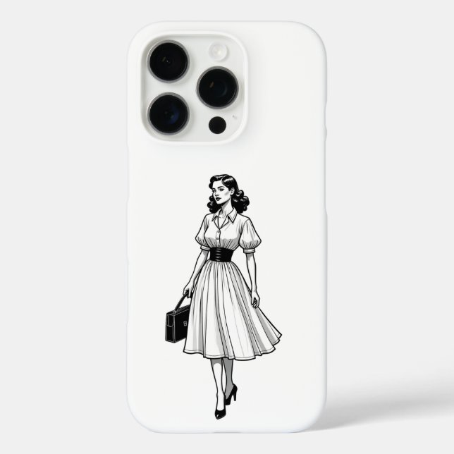 Coques Case-Mate iPhone Glamour de la mode des années 1950 (Verso)