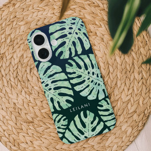 Coque Pour iPhone 16 Glamour tropical   Vert Feuilles de la jungle
