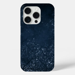 Coque Case-Mate iPhone Glimmery Navy Grunge   Sombre Sapphire bleu Damas
