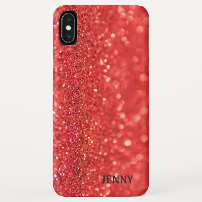Coques Case-Mate iPhone Glitter rouge (Dos)