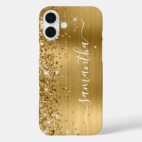 Glittery Gold Metallic Girl Signature