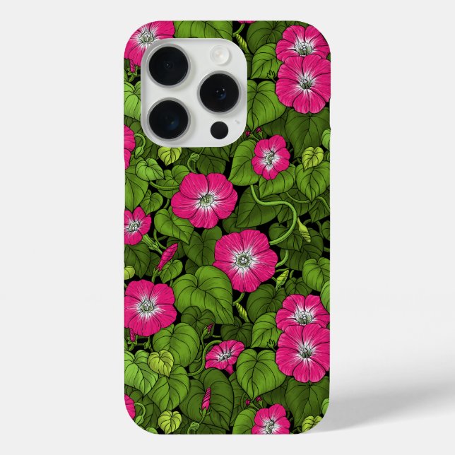 Coques Case-Mate iPhone Gloire du matin en rose et vert (Verso)
