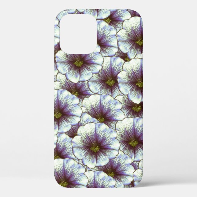 Coques Case-Mate iPhone Gloire du matin violet et blanc (Verso)