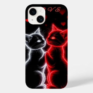 Coque Case-Mate iPhone "Glow Together - Cat Couple Coque"