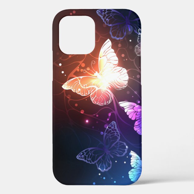 Coques Case-Mate iPhone Glowing Night Butterflies (Verso)