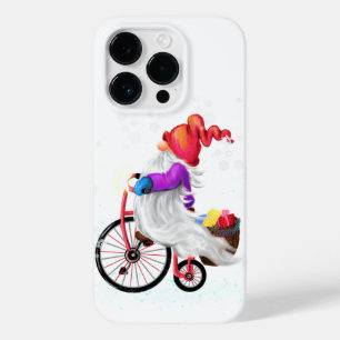 Coque Case-Mate iPhone Gnome cadeau de Noël avec vélo et cadeaux