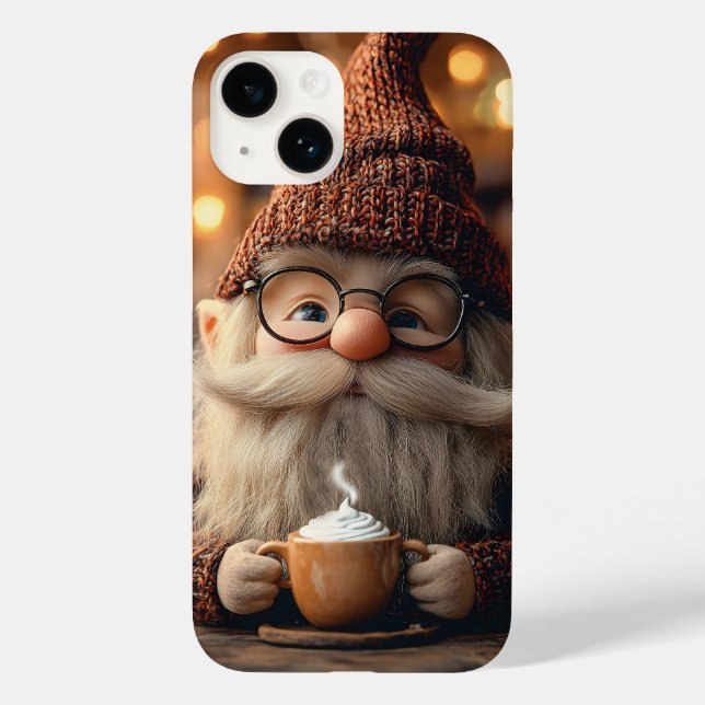 Coques Case-Mate iPhone Gnome confortable jouissant d'une coupe de cacao c (Verso)