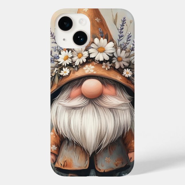 Coques Case-Mate iPhone Gnome de Fleur Whimsical : Adorable aquarelle Art (Verso)