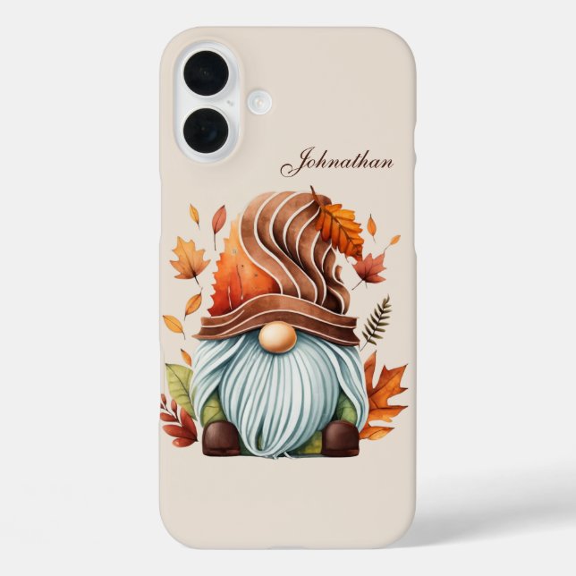 Coques Case-Mate iPhone gnome saisonnier ajouter un nom  (Verso)