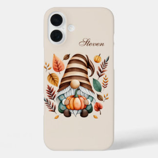 Coque Pour iPhone 16 Plus gnome saisonnier ajouter un nom
