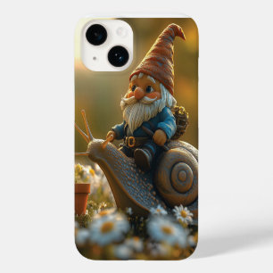 Coque Case-Mate iPhone Gnome Whimsical sur Snail Ride Magical Garden Scèn