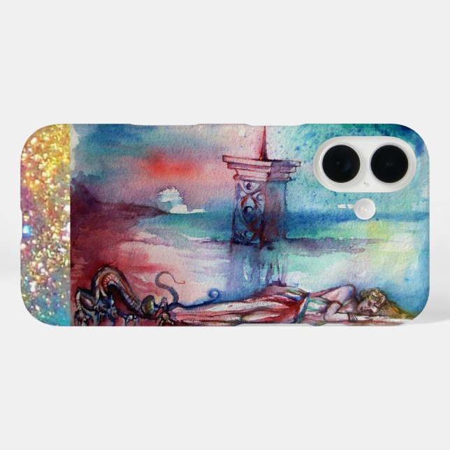 Coques Case-Mate iPhone GNOMON ET DAME DE L'Imaginaire DU LAC (Verso (horizontal))
