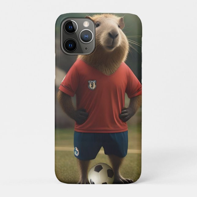 Coques Case-Mate iPhone "Goal-Scoring Capybara : The Ultimate Soccer Star  (Dos)