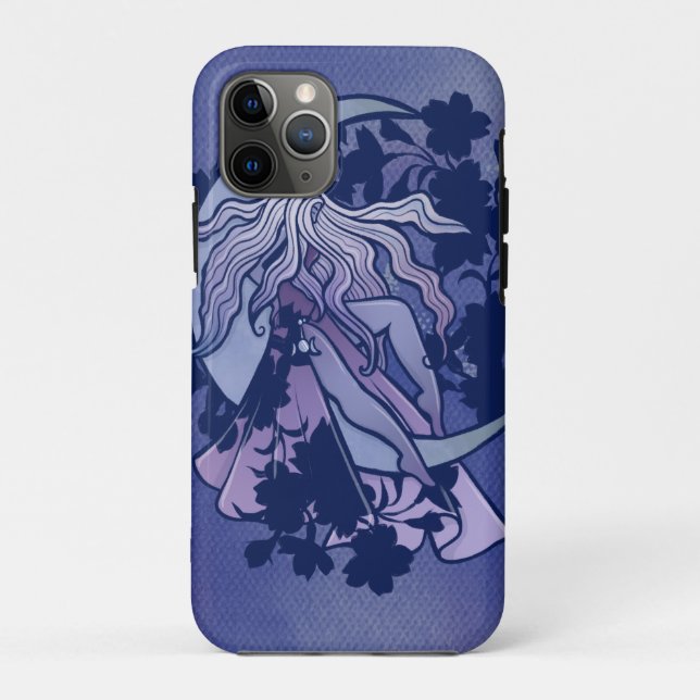 Coques Case-Mate iPhone Goddess de lune violette Wiccan Triple Moon Symbol (Dos)