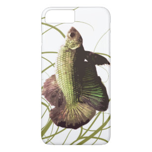 Coque iPhone 7 Plus Gold Betta Siamese Poisson de combat