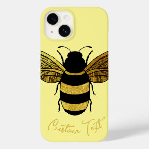 COQUE Case-Mate iPhone GOLD BLACK BUMBLEBEE CALLIGRAPHIE TEXTE SHINY BEE